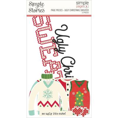 Simple Stories Simple Pages Pieces Die Cuts - Ugly Christmas Sweater